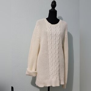 Nautica Cream Cable Knit Sweater
